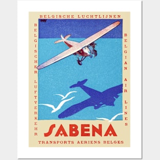 1930's Sabena Airlines Posters and Art